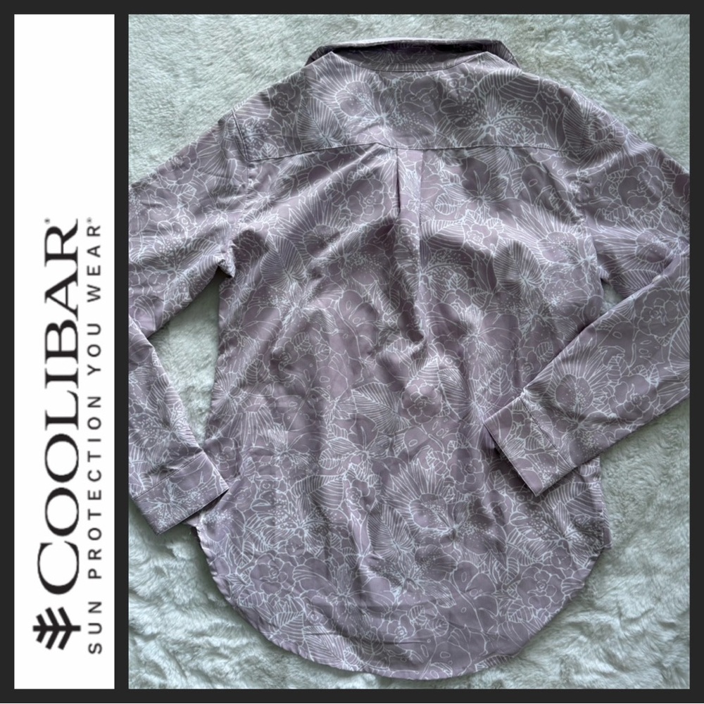 Coolibar Leaf-Print Sun Protection Shirt - Picture 3 of 5